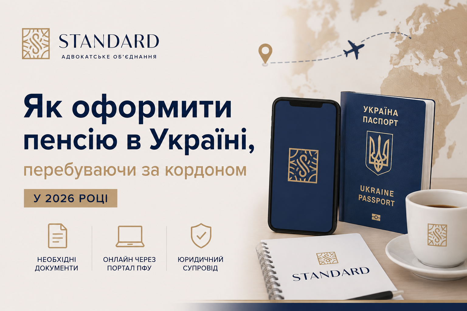 Як оформити пенсію в Україні, перебуваючи за кордоном у 2026 році