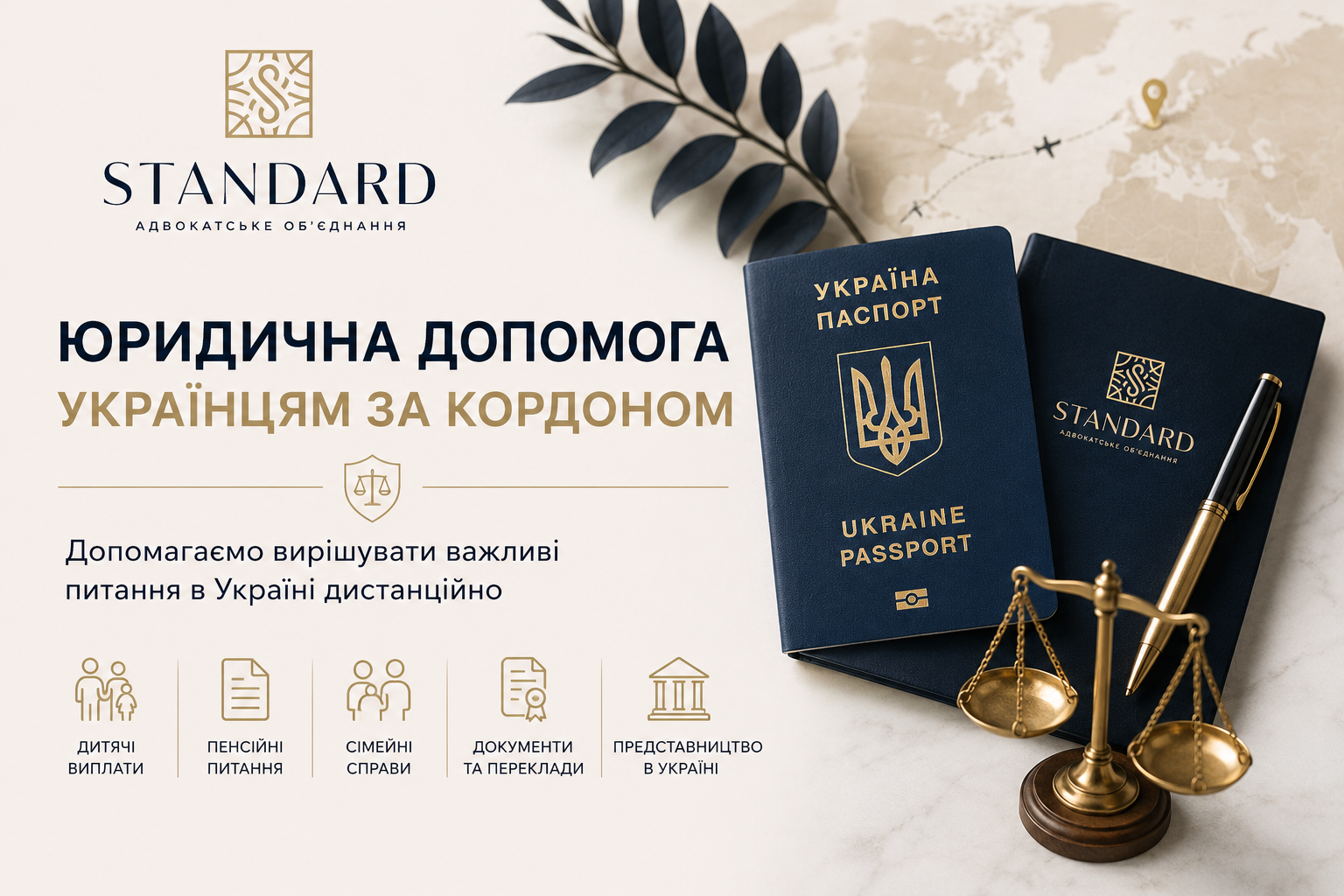 Юридична допомога українцям за кордоном – АО «Стандарт»